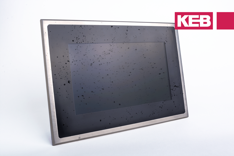 KEB's stainless steel HMIs are water resistant.